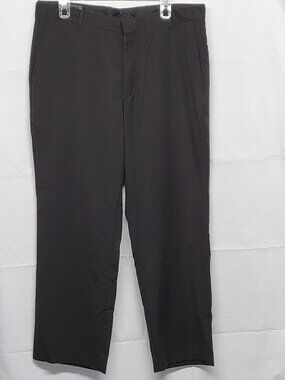 Covington Mens Dress Pants Mens 36 X 29 Straight Leg Black Polyester Rayon Wool